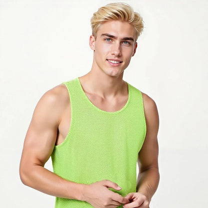 Chaleco deportivo, traje de entrenamiento sin mangas para correr, suelto, de secado rápido para hombres, top profesional transpirable y que absorbe el sudor
