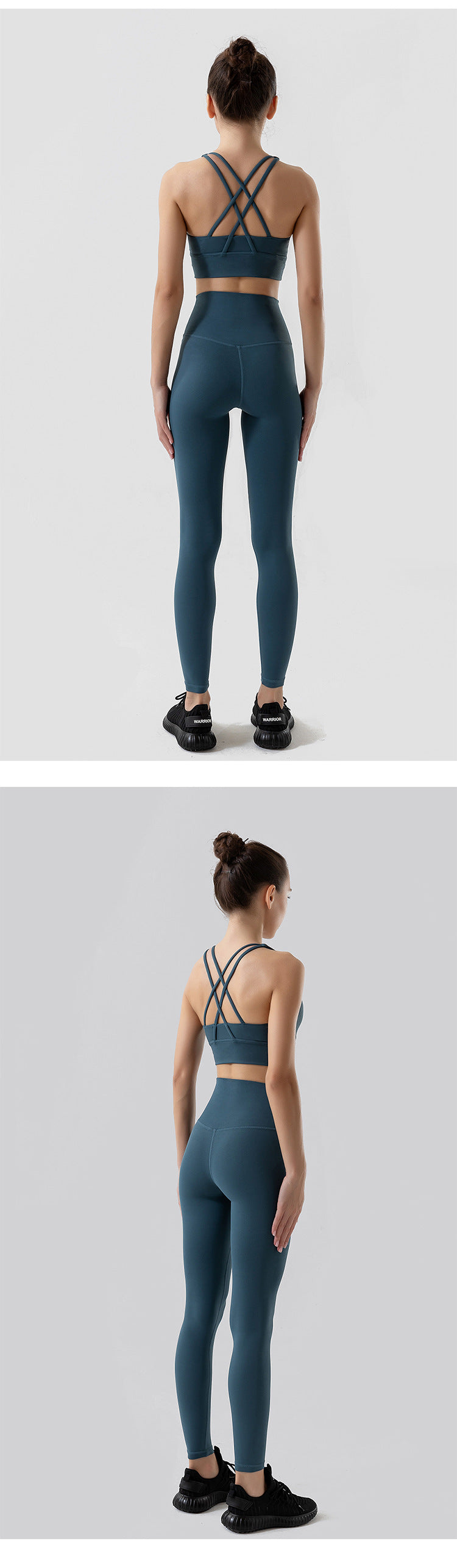 Women's Naked Feeling Sports Bra and Leggings Set - 2 Piece Gym Outfit for Fitness, Yoga Clothes Leggings and Tops Workout Suits