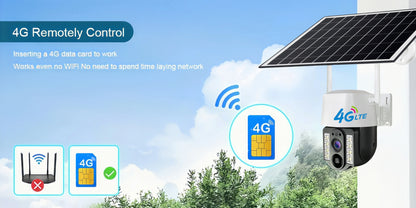 Cámara exterior 2K HD 5MP con batería integrada, alimentación solar, tarjeta SIM 4G, monitor de red, seguimiento automático, audio IP, cámara de videovigilancia PTZ V380