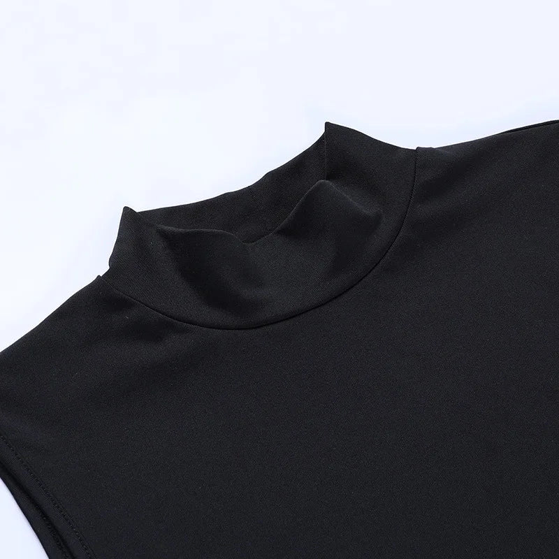 2025 Elegant Black Sleeveless Bandage Sexy Dress for Women Club Party Backless Tank Dresses Skinny Fashion Summer
