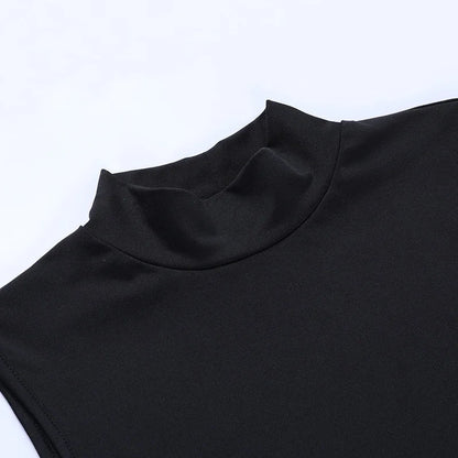 2025 Elegant Black Sleeveless Bandage Sexy Dress for Women Club Party Backless Tank Dresses Skinny Fashion Summer