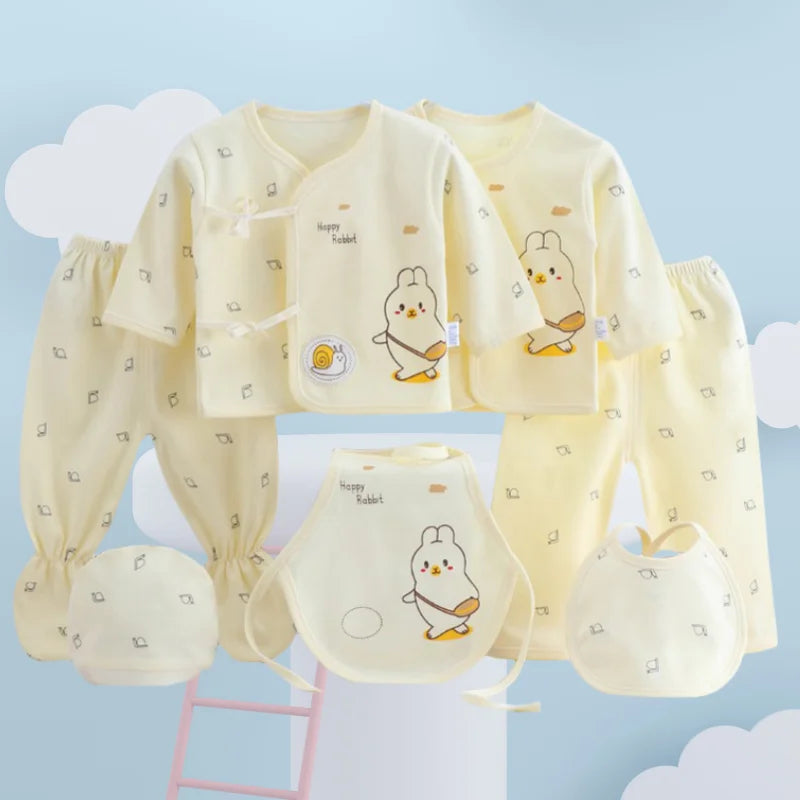 Ropa para bebés niñas recién nacidas 100% algodón, conjunto de top, gorro, baberos y pantalones de 0 a 3 meses