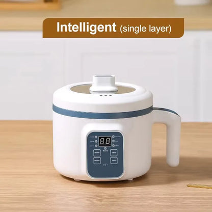 Máquina de cocina eléctrica doméstica para 1-2 personas, olla caliente, estofado, huevos, sopa, sartén antiadherente, olla arrocera eléctrica multifunción
