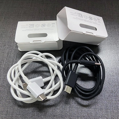 Adaptador de pared superrápido EP-TA800 de Samsung con carga rápida y cable USB-C de 100 cm para Galaxy Note 10, 20, S22, S21 Ultra, S10+, A55 y A15 Plus.