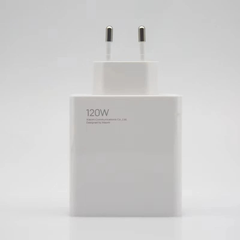 Cargador rápido original de la UE de 120 W para Xiaomi 10, Redmi K30 Pro/10X Pro, Poco F4 GT con cable tipo C.