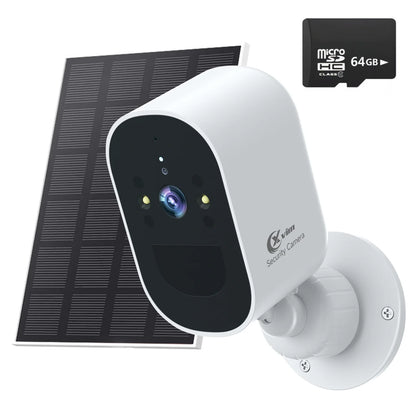 Cámara de seguridad solar XVIM de 4 MP con WiFi inalámbrico, 4 MP, alimentada por batería solar, protección para vigilancia doméstica HD