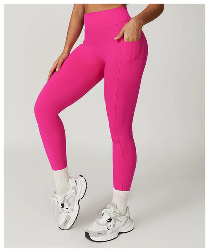 V-shaped Back Yoga Pants High Waist Leggings Gym Workout Tights Sport Women Fitness Female Legging Tummy Control Running Tights
