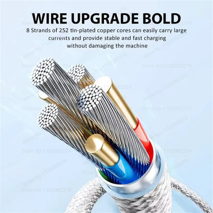 Cable USB C de carga rápida oficial PD de 60 W para iPhone 16, 15, 14, 13, 17 Pro Max, cable de datos tipo C tejido, accesorios de cargador, 1-10 unidades