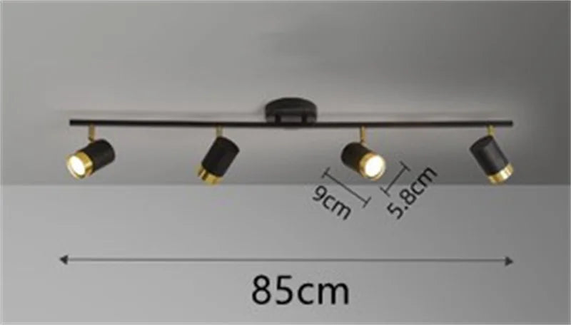 Lámpara de techo LED moderna para interiores, lámpara de araña blanca y negra, foco para sala de estar, dormitorio, comedor, pasillo, foco GU10