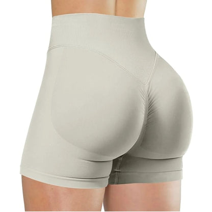 Pantalones cortos de yoga de cintura alta de verano, modernos y sexys, para correr y hacer ejercicio, leggings de yoga de color sólido.