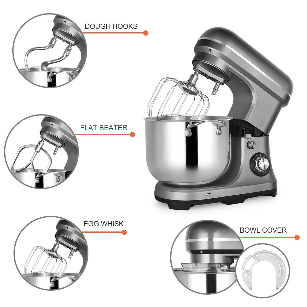 Batidora de pie de alta potencia para el hogar, 2000 W, 11 L, para masa de pan y pasteles, electrodoméstico de cocina eléctrico planetario.