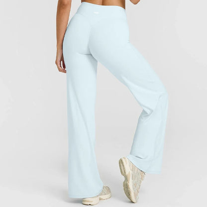 Active Wide Legging High Waist Sporty leggings woman Sports Long Pants Seamless Scrunch Hip-lifting Wide-leg pants