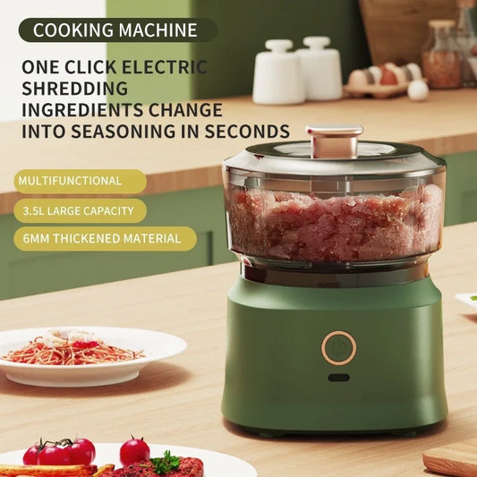 Máquina de cocina multifuncional, machacador de ajo, picadora de carne eléctrica con carga USB, trituradora de verduras y alimentos.