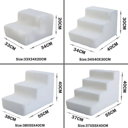 Escaleras para mascotas, juguetes para gatos y perros, escalera de 2, 3 y 4 escalones para perros, rampa para cachorros, escalera de esponja desmontable, accesorios para mascotas