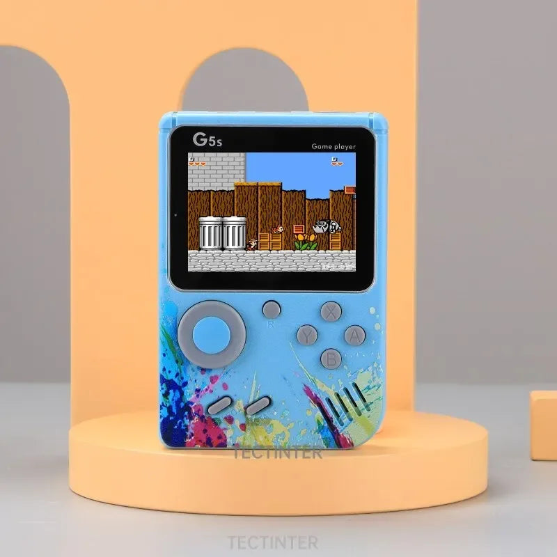 Nueva consola de videojuegos G5S de 2,4 pulgadas, miniconsola portátil retro con 500 juegos integrados, salida AV y compatible con 2 jugadores.