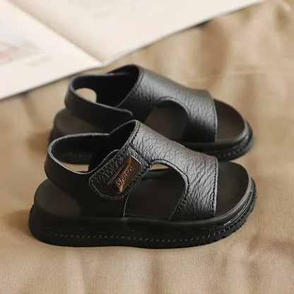 Sandalias de moda para niños, nuevas sandalias de verano para niños medianos y pequeños, suela suave, antideslizantes, con punta abierta, para playa.