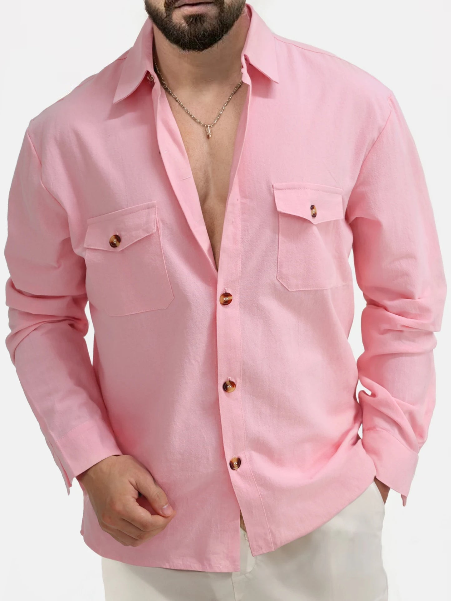 Camisas de lino y algodón para hombre, cuello clásico, estilo hawaiano, ligeras, transpirables, blancas, tallas grandes, estilo casual urbano.