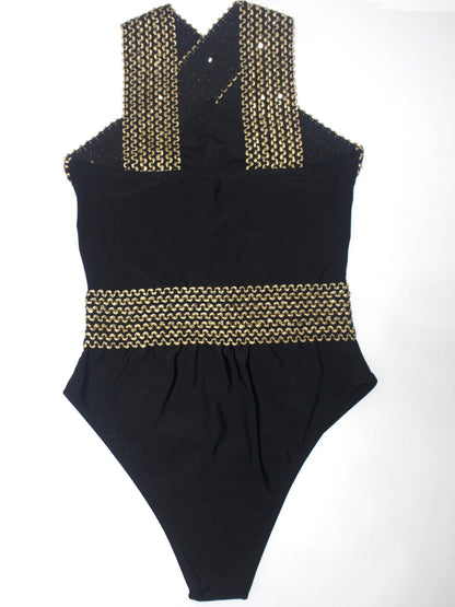 Traje de baño de una pieza con tiras cruzadas para mujer, con control de abdomen ajustable, moderno y cómodo para diferentes tipos de cuerpo.
