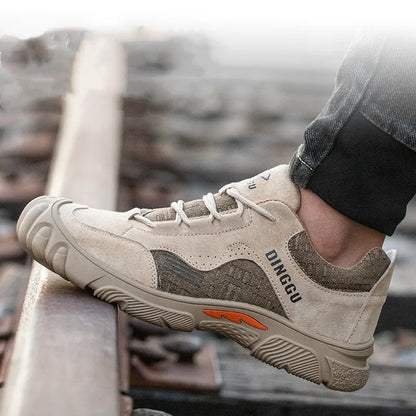 Calzado de seguridad de alta calidad para hombre, con puntera de acero, resistente a golpes y perforaciones. Botas de seguridad antipinchazos.