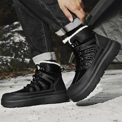 Zapatillas altas de ocio, botines cómodos de moda para hombre, botas para exteriores, zapatos de negocios antideslizantes, nuevas botas de cuero para motocross de hombre