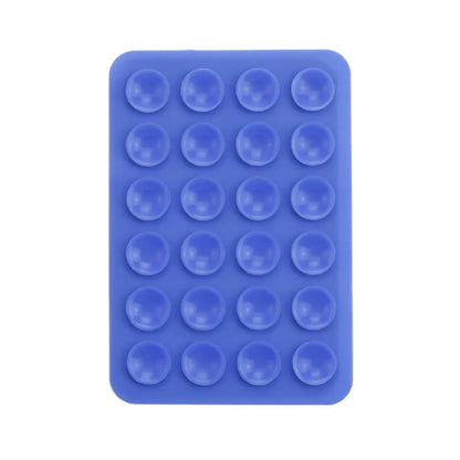 Ventosa de silicona multifuncional para teléfono, con adhesivo de goma y base fija, 24 ventosas cuadradas.
