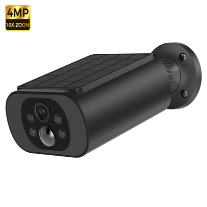 Cámara solar exterior ALEVIO, cámara de seguridad inalámbrica WiFi, 2.5K, ultra larga duración en espera, luz PIR, visión nocturna a color, detección por IA.