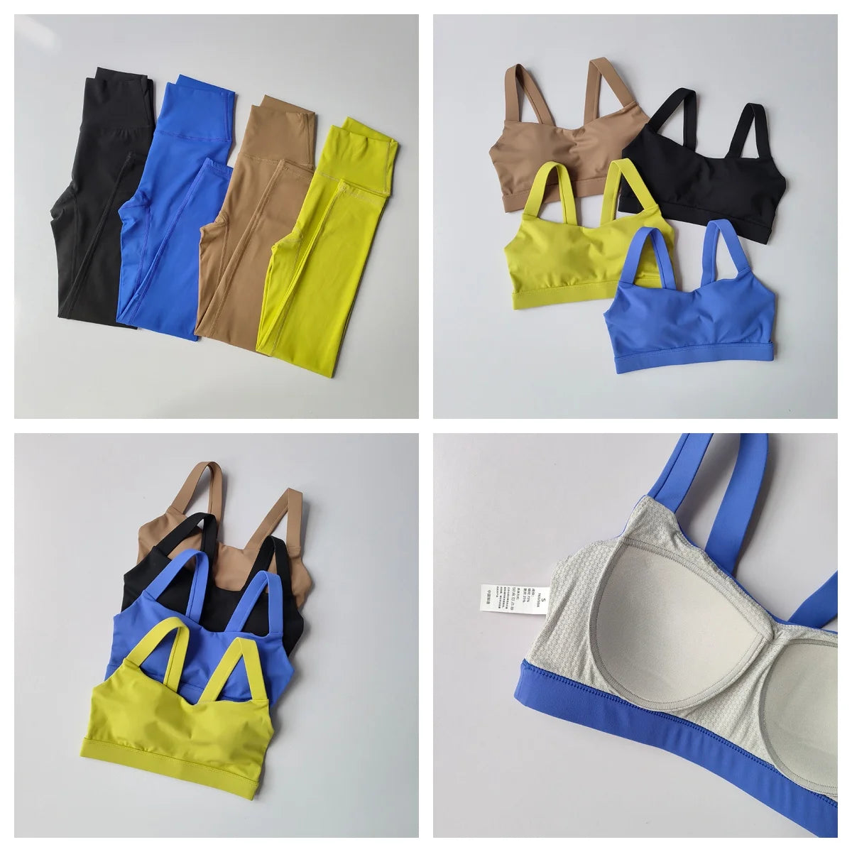 Conjunto de yoga Naked Feel para mujer, sujetador deportivo de alto impacto con almohadillas integradas y leggings que realzan los glúteos, ideal para entrenar en el gimnasio.