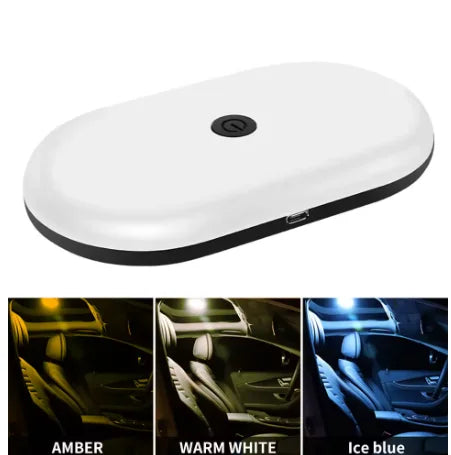 Luz de techo de coche, iluminación interior, luz de ambiente de techo magnética, luz de lectura, iluminación de gabinete, iluminación de dormitorio, carga inalámbrica USB