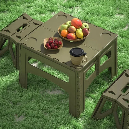 Mesa plegable de plástico para exteriores, portátil, para camping, picnic, sencilla, práctica, ligera, de lujo.