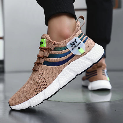 Zapatillas deportivas informales de verano para hombre, transpirables, ligeras, de malla para correr al aire libre, deportivas para correr, tenis para caminar