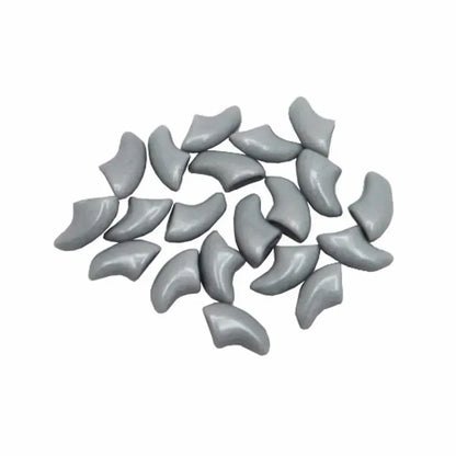 Preciosas 20 fundas de silicona suaves para uñas de gato, cubiertas adhesivas para garras de mascotas, protección para animales.