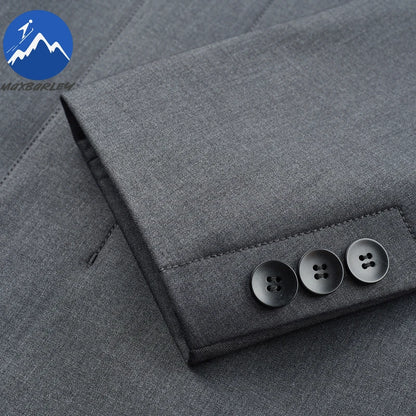 Gabardina coreana Maxbarley para hombre, otoño 2025, estilo casual de negocios, cortavientos, abrigo largo de estilo urbano.