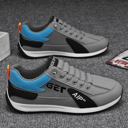 Zapatos casuales para hombre, suela suave, estilo AGAM, de cuero transpirable, mejorados, para primavera y otoño, zapatillas de deporte de moda para papá.