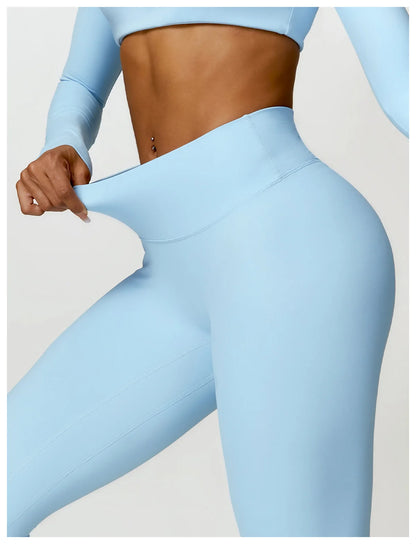 Conjunto deportivo de 2 piezas para mujer, de secado rápido, para gimnasio, chándal para correr, entrenamiento, camiseta deportiva de manga larga, ropa de yoga