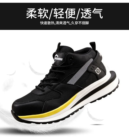 Nuevo calzado de seguridad para hombre, de cuatro estaciones, con puntera de acero antiaplastamiento y antiperforación, suela blanda antideslizante, para trabajo.