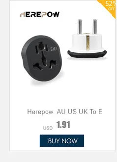 Adaptador de enchufe Herepow serie 118, enchufe de pared estándar americano con doble puerto USB, para electrodomésticos inteligentes, tipo C, carga rápida de 3,1 A.