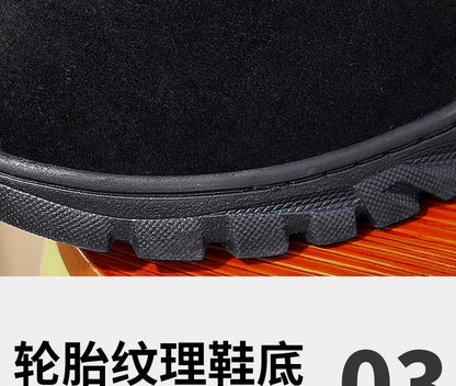 Snow Boots Men's Winter Fur Integrated Men's Shoes Fleece Thickened Warm Labor Insurance Shoes