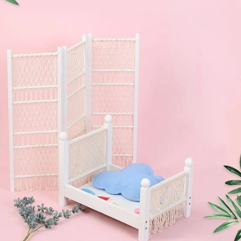 Accesorios de fotografía para recién nacidos, muebles de cama hechos a mano para bebés, accesorios de fotos retro para bebés, fondo de cama para posar para bebés recién nacidos, niñas y niños.