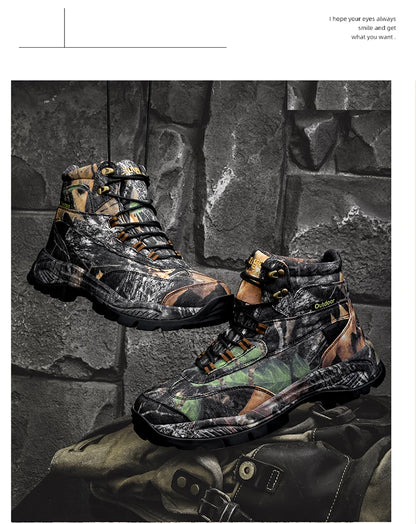 Botas tácticas de senderismo para hombre, botas para desierto con absorción de impactos y antideslizantes, calzado para senderismo, montañismo y camping al aire libre