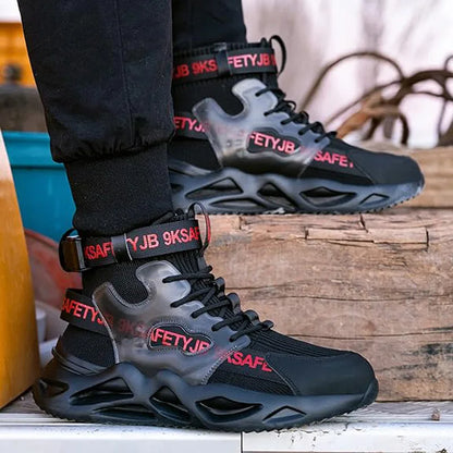 Zapatos de seguridad con puntera de acero para hombre y mujer, botas de trabajo ligeras, transpirables y cómodas, zapatillas de seguridad para la construcción industrial, botas para hombre.
