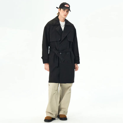 Chaquetas de hombre, abrigos de primavera para hombre, gabardinas, abrigos tipo streetwear, cortavientos, abrigos largos holgados de estilo business casual.