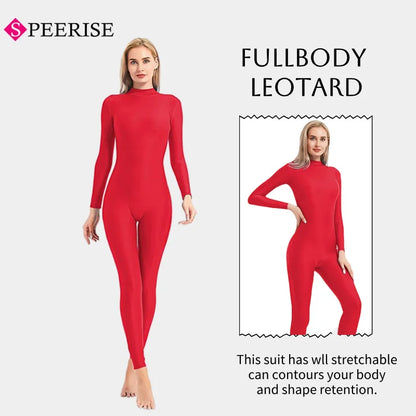 Mono de cuello alto unisex, leotardo de cuerpo entero, mono de yoga de manga larga para mujer, mono de gato, ropa deportiva diaria, trajes de cosplay