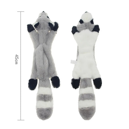 Divertido juguete de imitación de animal sin relleno para perros con chirriadores, duradero, de peluche sin relleno, con sonido chirriante, para masticar y arrugar.