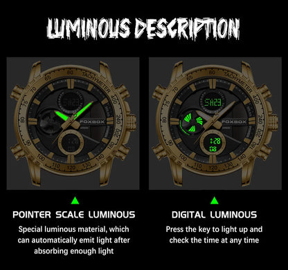 Nuevo reloj cronógrafo deportivo informal para hombre, con correa de silicona, de cuarzo, con esfera grande y punteros luminosos, resistente al agua