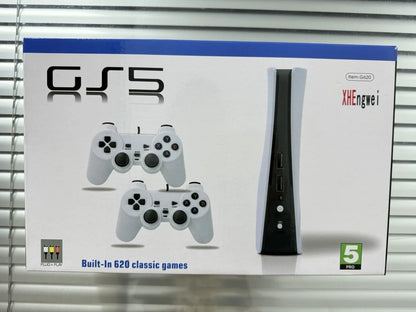 Consola de juegos XHEngwei GS5 Pro G620 para TV, 8 bits, retro, 620 juegos clásicos, 620 juegos integrados, mando portátil con cable USB