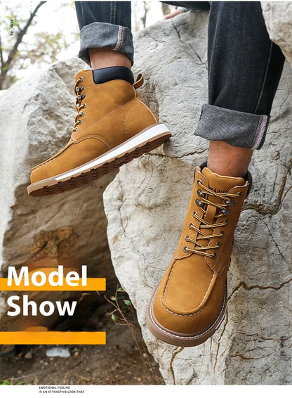 Botas de trabajo para hombre, con puntera de acero, puntera blanda, impermeables, antideslizantes, antiperforación, resistentes al deslizamiento, botas de seguridad para el trabajo.