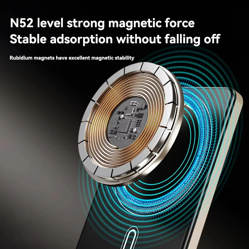 Batería externa magnética portátil Lenovo de 500.000 mAh, inalámbrica, PD22,5 W, carga rápida, compatible con Magsafe para iPhone y Samsung.