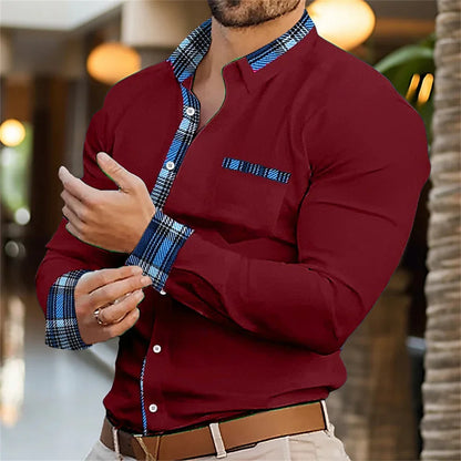 Camisa de color liso con estampado digital 3D, elegante y sofisticada, ideal para fiestas y eventos sociales. Confeccionada en tela suave y cómoda. Tallas XS a 6XL.