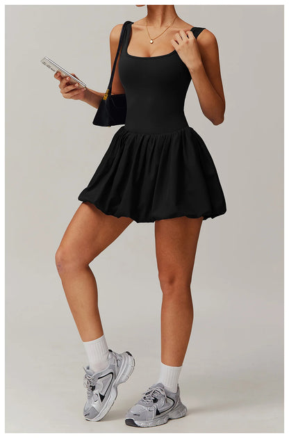 Conjunto de mono de yoga para mujer 2024, nuevo, sexy, antirreflejos, mono de una pieza, vestido deportivo de baile, ballet, gimnasio, push-up, para correr, tenis y otros deportes.