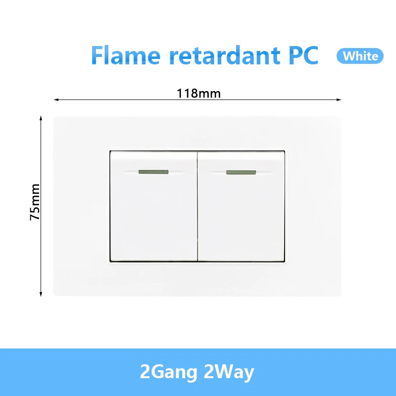 Enchufe de pared USB inteligente tipo C de 20 W con carga rápida para Italia, Chile y México; panel de interruptor de luz eléctrico de Brasil con toma USB-C universal.